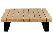 Garten Ecksofa mit Tisch 5-Sitzer MYKONOS zertifiziertes Akazienholz Cremeweiß rechtsseitig_878026