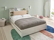 Bed with Storage Drawers BIZOU White 160 x 200 cm (EU King Size)_1038606