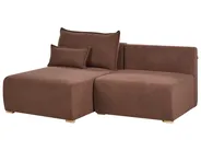 Modular Corner Sofa NERBO Boucle Brown Right Hand_1034378