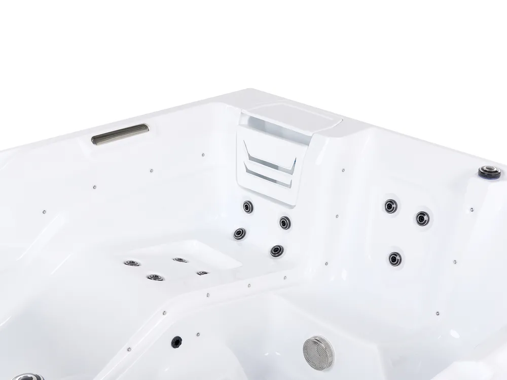 Outdoor Hot Tub with LED OZOGOCHE Grey_1081884