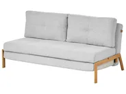 Sofa Bed 2 Seater EDLAND Fabric Light Grey_731673