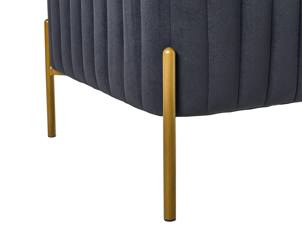 Footstool UTAH Velvet Black_1046905