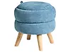 Pouf mit Stauraum HAWLEY Chenillegewebe Blau