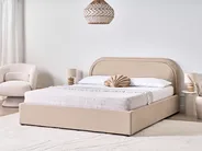 Ottoman Bed QUILLIEN Boucle Beige 160 x 200 cm (EU King Size)_989898