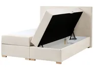Divan Bed with Storage MAJOR Fabric Light Beige 140 x 200 cm (EU Double)_1028012