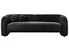 Sofa 3-Sitzer LEIREN Chenillegewebe Schwarz