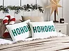 Dekokissen 2er Set JOYCANDY 30 x 50 cm Baumwolle Weiß Weihnachtsmotiv