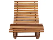 Sonnenliege mit Kissen BRESCIA PREMIUM Akazienholz Blau_1070582