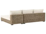 Lounge Set mit Tisch 4-Sitzer VARALLO modular Rattan Grau linksseitig_954924