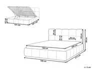 Ottoman Bed NOYON Fabric Taupe 160 x 200 cm (EU King Size)_1056090