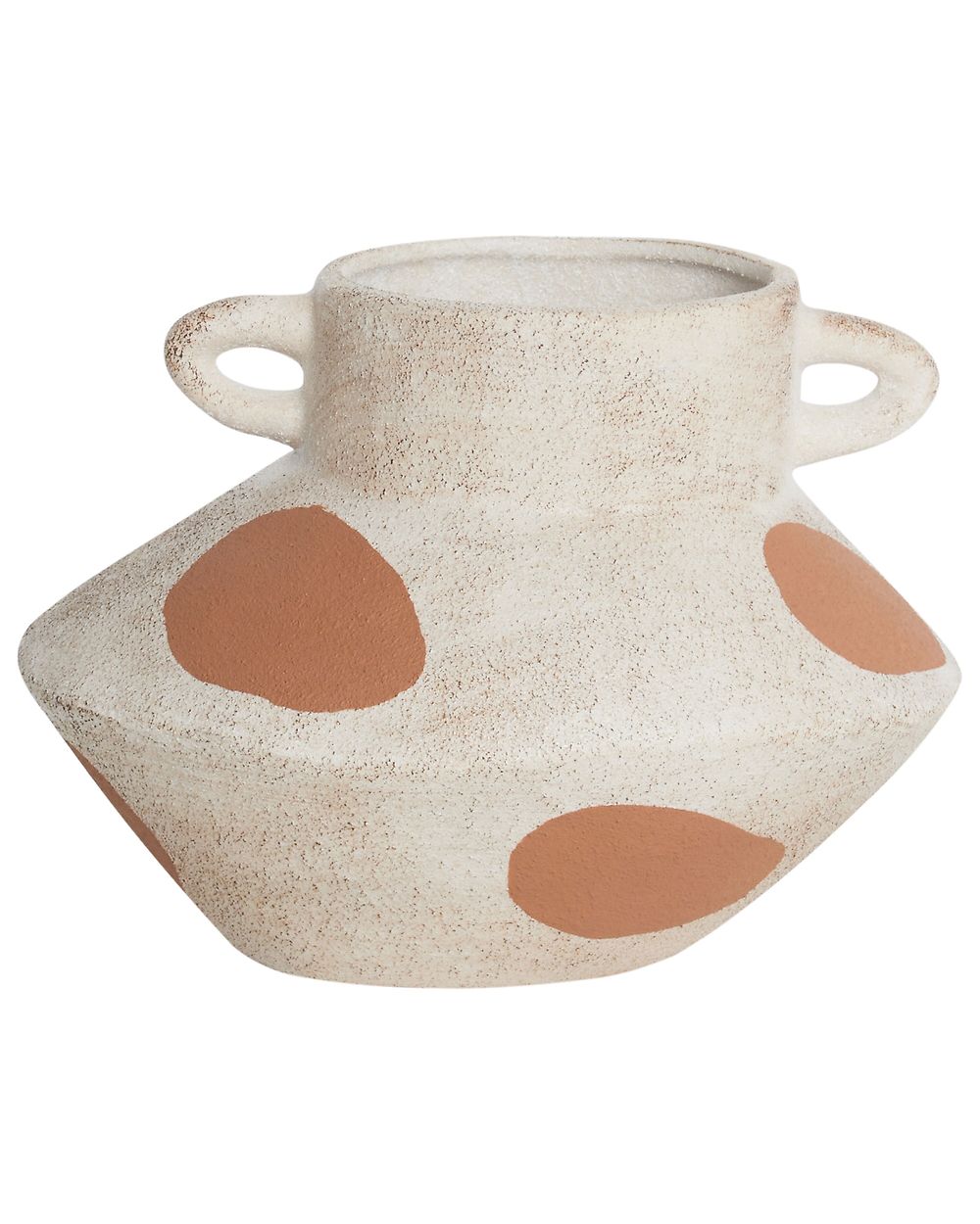 Flower Vase ALOSIDAE 19 cm Stoneware Light Beige