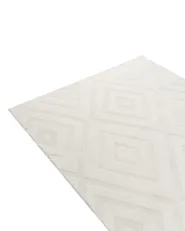 Teppich BORAH Cremeweiß 160 x 160 cm_1107472