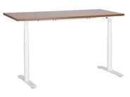 Schreibtisch elektrisch höhenverstellbar DESTINAS 160 cm 72 cm Braun / Weiß_899579