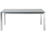 Gartentisch GROSSETO 180 cm 90 cm Sicherheitsglas Schwarz_674085