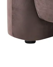 Sofa Set 4-Sitzer LEIREN Samtstoff Dunkelbraun_1028888