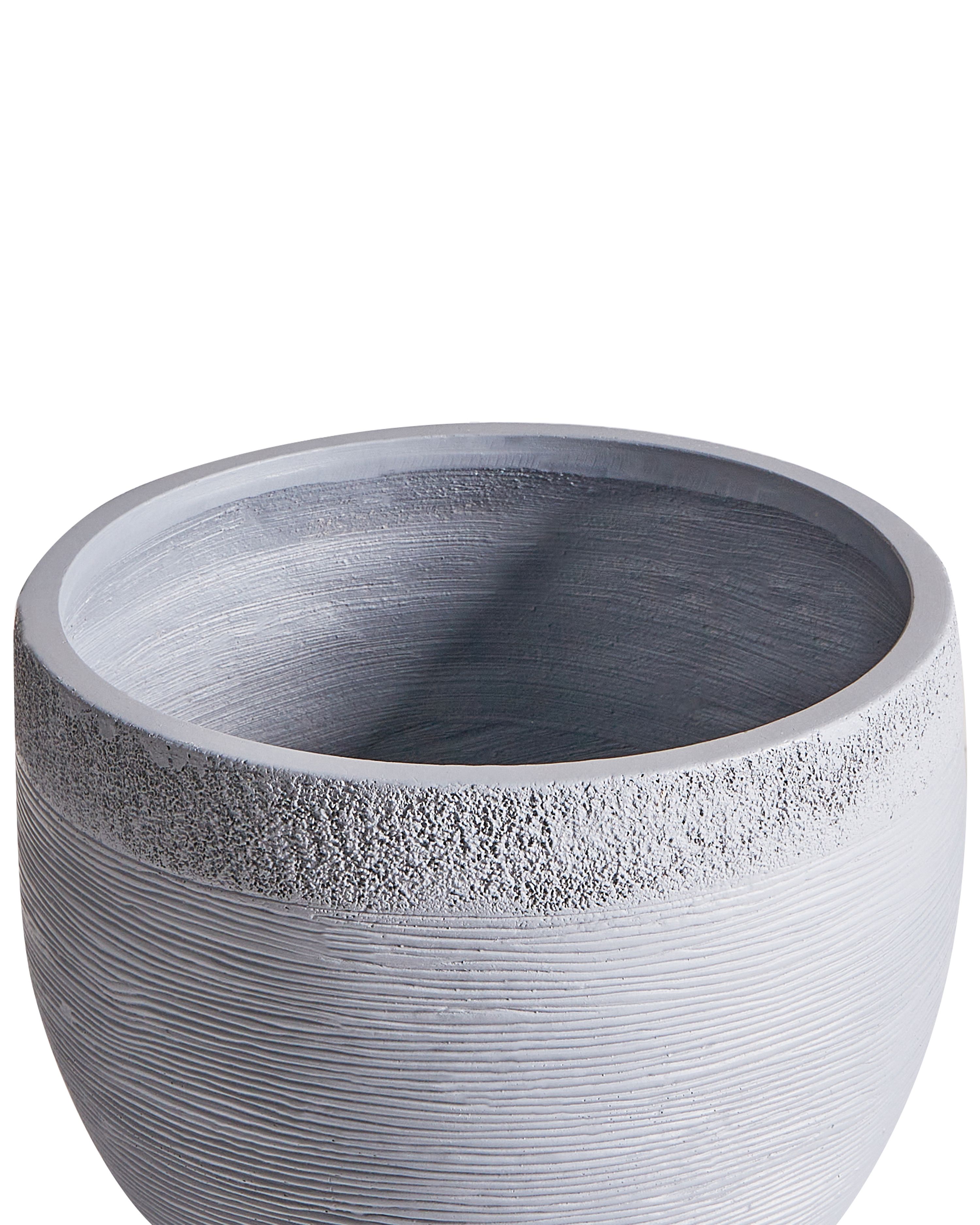 Shruti Blumentopf Aus Keramik – 11x11 Cm, Steingut In Grau Mit Fliesenlook