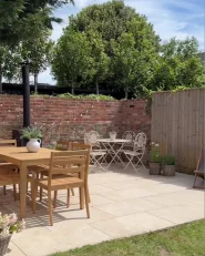 Gartenmöbel Set 4-Sitzer BIVIO klappbar Metall Cremeweiß_1095773