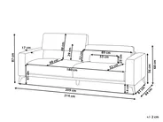 Sofa 3-Sitzer ANGE Bouclé Cremeweiß_941412