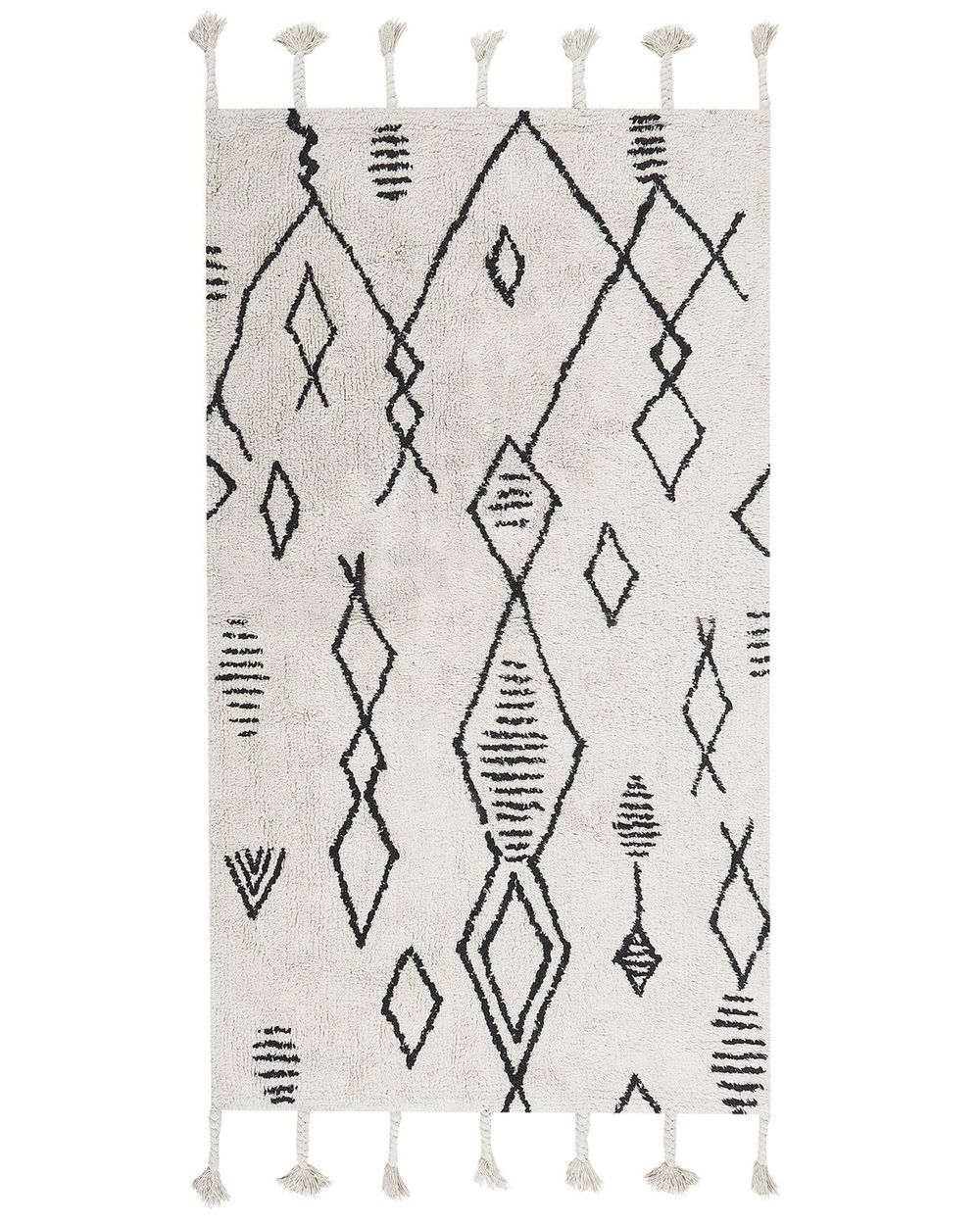 Rug KEBIR Off-White 80 x 150 cm Cotton