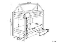 Bunk Bed with Drawers TERNAS Pine Wood Pink 90 x 200 cm (EU Single)_988869