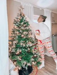 Künstlicher Weihnachtsbaum LED PALOMAR 180 cm Dunkelgrün_836852