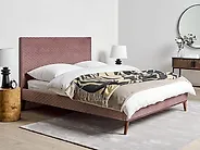 Bed Velvet BAYONNE 140 x 200 cm (EU Double) Pink_1184998