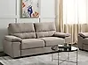 Sofa 3-Sitzer VOGAR Stoff Hellbraun