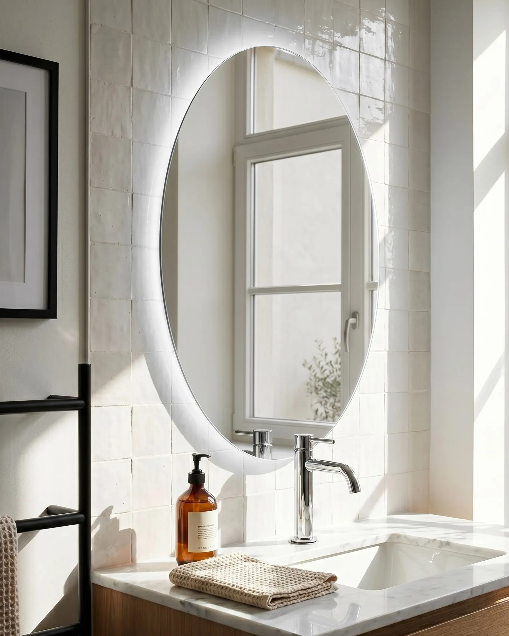 LED Bathroom Mirror MAZILLE 60 cm 80 cm Silver_780771