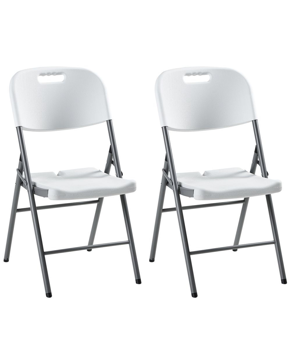 Gartenstuhl 2er Set CUGNOLI klappbar Weiß