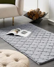 Faux Fur Rug GHARO Grey 80 x 150 cm_858611