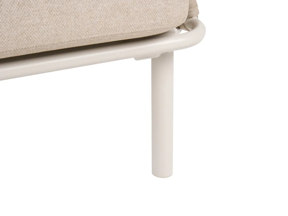 Garten Ecksofa mit Tisch 3-Sitzer ORTE Metall Beige rechtsseitig_1125257