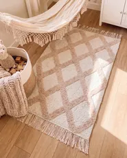 Kids Rug PUNSARI Light Beige 60 x 90 cm Cotton_1107583