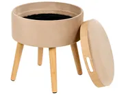 Storage Stool NEELY Velvet Beige_876731
