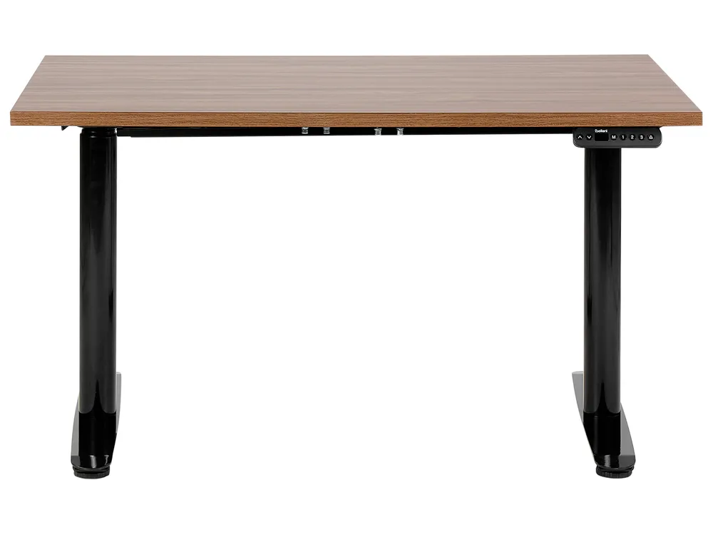 Schreibtisch elektrisch höhenverstellbar DESTINAS 120 cm 72 cm Braun / Schwarz_899645