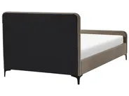 Bett mit Lattenrost Bouclé LUNAN 120 x 200 cm Taupe_1025561