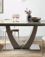 Ausziehbarer Esstisch MERRAN Hellbeige 160/200 cm 90 cm_1049892