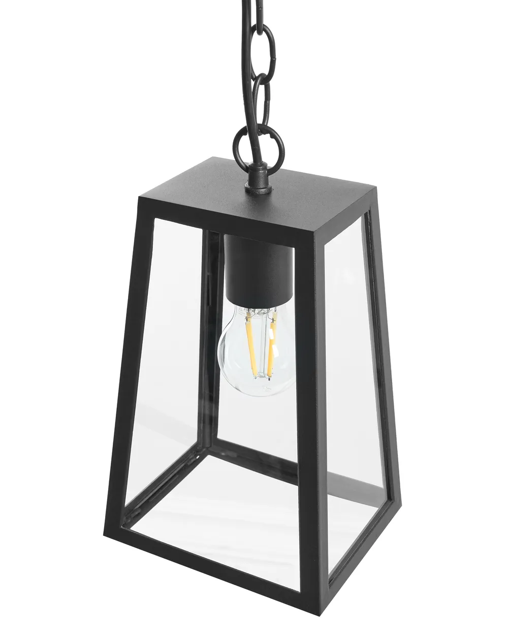 Outdoor Pendant Lamp VOLARJA Metal Black_1108109