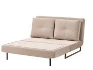 Sofa Bed 2 Seater JERSLEV Fabric Light Brown_1011617