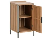 Outdoor-Küche 3er Set mit Spüle IVREA Braun / Silber zertifiziertes Akazienholz_988398