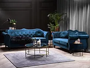 Sofa 3-Sitzer SKIEN Samtstoff Marineblau_1161536