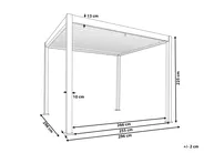 Pavillon FORNOLI 296 cm 296 cm Metall Weiß_932970