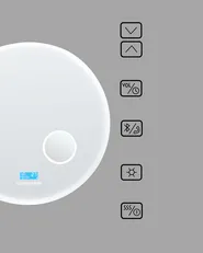 Kopalniško ogledalo LED FIXIN 80 cm 80 cm z zvočnikom Bluetooth Silver_940618