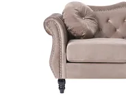 Sofa 3-Sitzer SKIEN Samtstoff Taupe_1034461