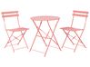 Bistro Set klappbar FIORI Metall Korallenrot
