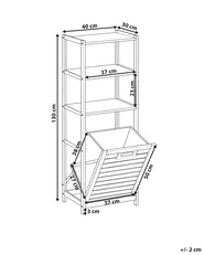 Tilt-Out Laundry Cabinet SAJAMA 40 cm with Shelves Bamboo Light Brown/ Grey_1136320