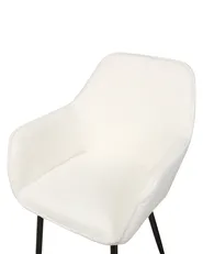 Set of 2 Dining Chairs ALDEN II Boucle White_877508