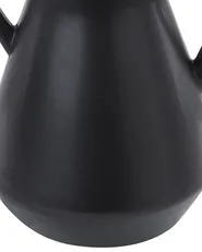 Blumenvase FERMI 20 cm Keramik Schwarz_846030