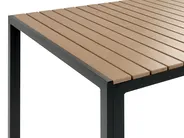 Gartenmöbel Set mit Bänken 6-Sitzer NARDO Braun / Schwarz_862919