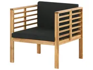 Lounge Set mit Tisch 4-Sitzer PACIFIC Akazienholz Schwarz_783525