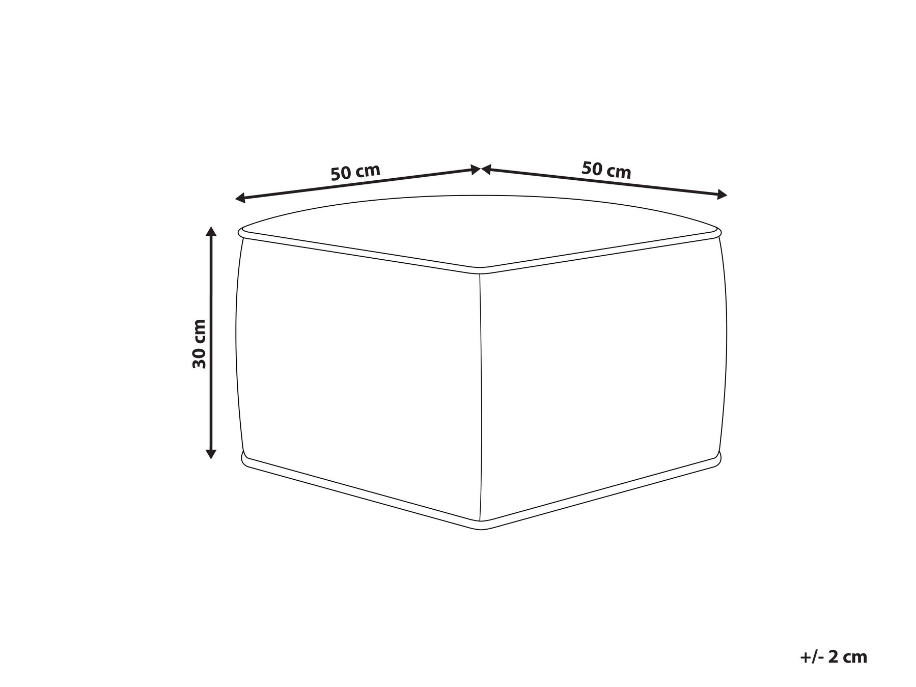 Pouf DAREYN Samtstoff Hellbeige_900814